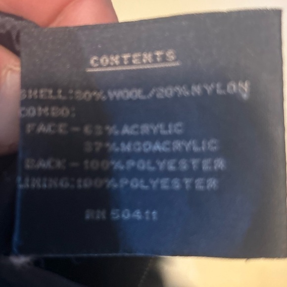 Fleet Street Wool Coat, Faux Fur Hood Trim, Pockets Womens Sz M - Picture 8 of 8